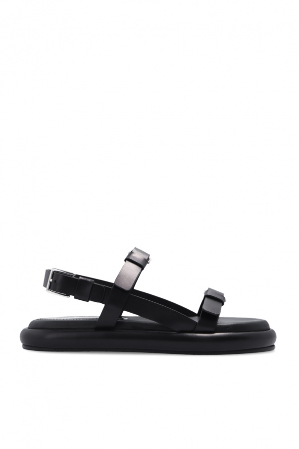 Black Leather sandals Proenza Schouler IetpShops Italy Proenza